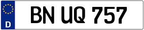 Trailer License Plate